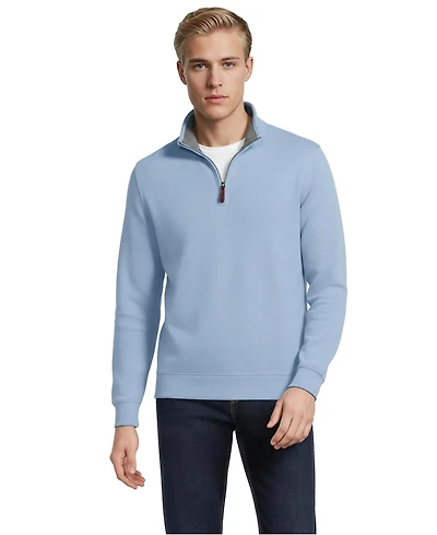 Lands' End Big & Tall Bedford Rib Quarter Zip Sweater