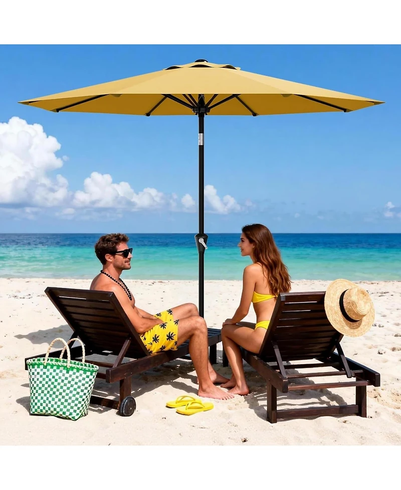 gaomon Patio Umbrella with Smooth Crank Lift Uv Protection Waterproof for Pool, Deck, Yard, Garden (No Base)