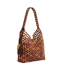 Coach Wooden Beaded Brooklyn Small Shoulder Handbag