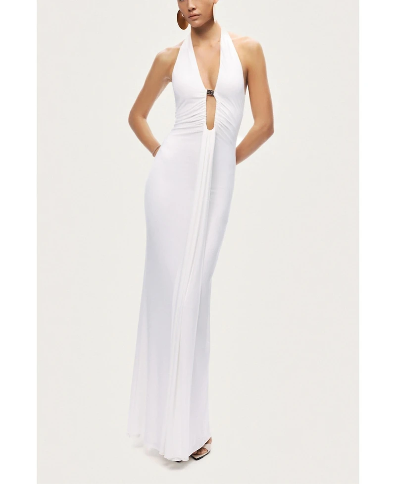 Nocturne Women's Halter Neck Cut-Out Maxi Dress