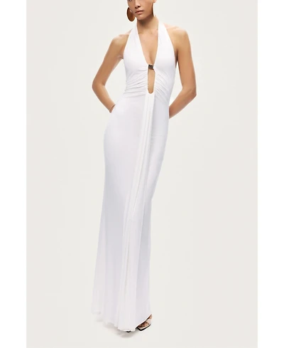 Nocturne Women's Halter Neck Cut-Out Maxi Dress