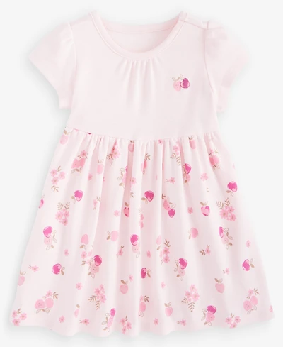 First Impressions Baby Girls' 0M-24M Short-Sleeve Apple-Print Dress, Macy's Exclusive