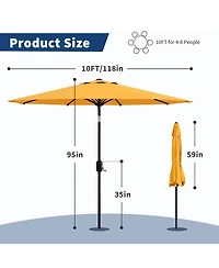 gaomon Outdoor Table Patio Umbrella, Waterproof Uv Protection for Garden, Backyard, Poolside
