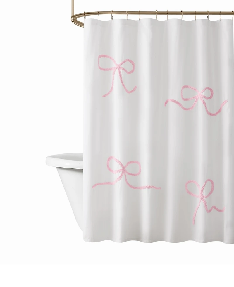 Truly Soft Textured Bow Shower Curtain, 72" x 72"