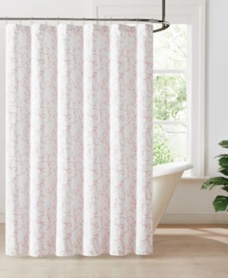 Truly Soft Textured Bow Shower Curtain