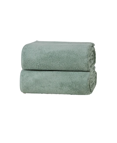 French Connection Solid Dobby 2-Pc. Bath Sheet Set, 33" x 63"