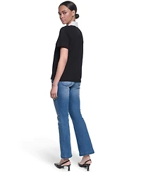 Karl Lagerfeld Paris Petite Short-Sleeve Top
