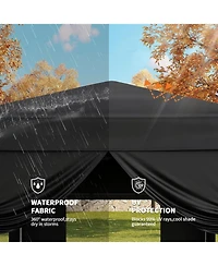 gaomon Outdoor Pop Up Tent Canopy with 4 Sidewalls SandBag and Carry Bag for Camping, Backyard Parties