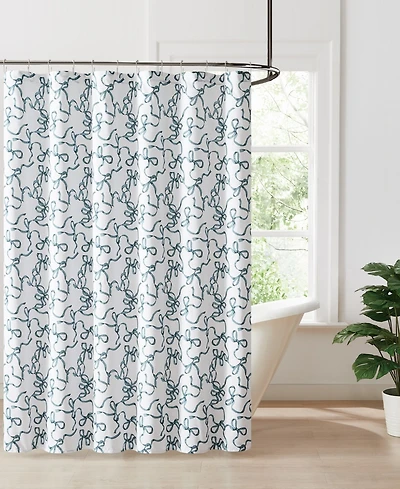Truly Soft Printed Bow Shower Curtain, 72" x