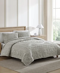 Beatrice Home Fashions Emblem Chenille 3-Pc. Comforter Set
