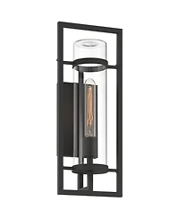 Possini Euro Design Castello 18inches High Modern Outdoor Wall Light Fixture Mount Porch Weatherproof Sand Marine Grade Finish