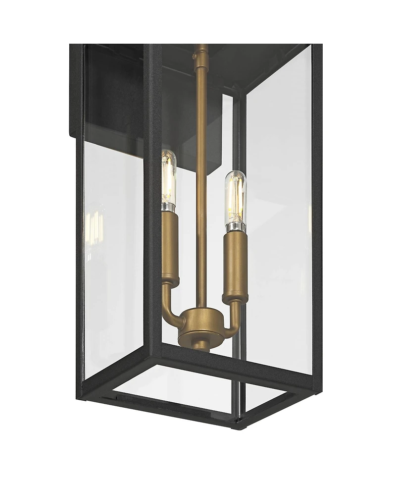 Possini Euro Design Possini Euro Trystin 18 inches and Brass 2-Light Outdoor Wall Light