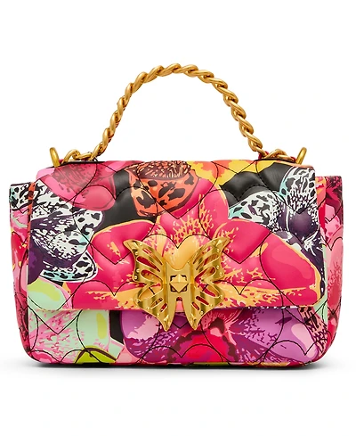 Betsey Johnson Butterfly Floral Flap Small Crossbody Handbag