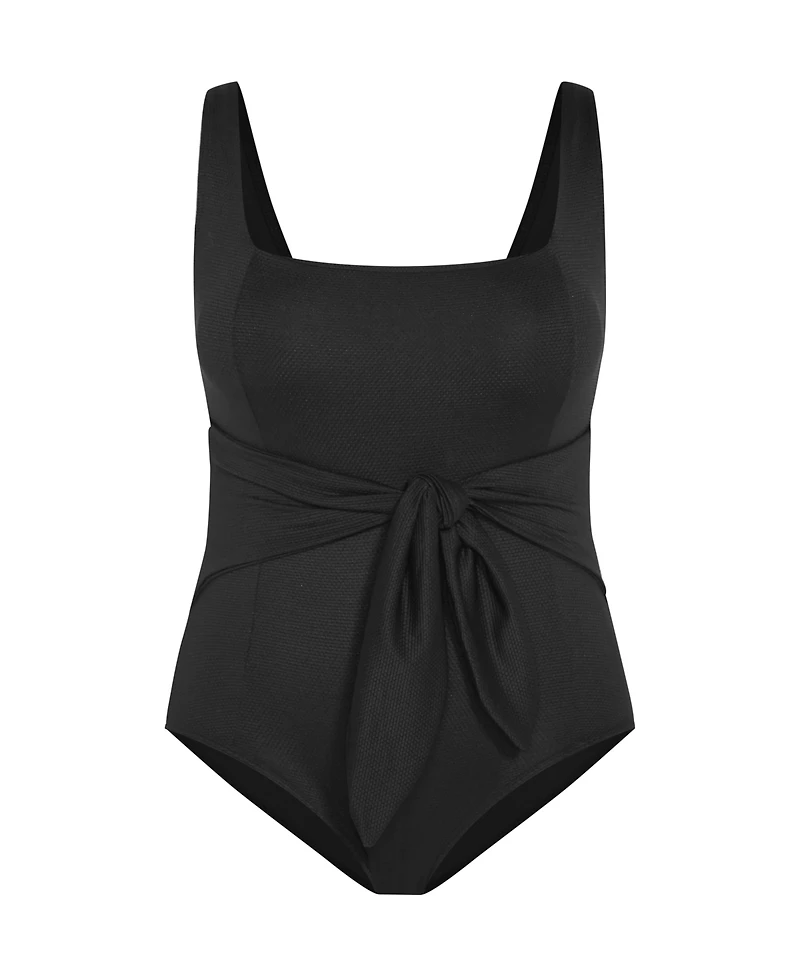 City Chic Plus Sardinia Tie Front 1 Piece