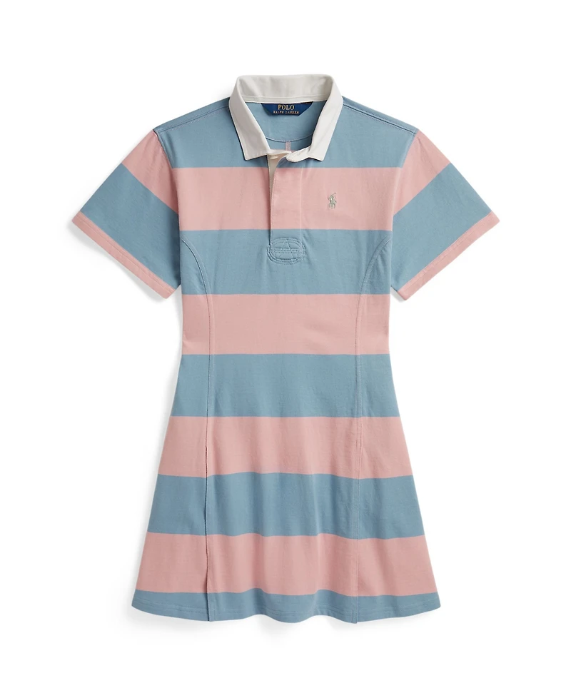 Polo Ralph Lauren Girls' 7-16 Striped Short-Sleeve Rugby Dress