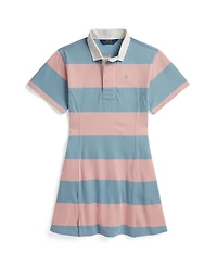 Polo Ralph Lauren Girls' 7-16 Striped Short-Sleeve Rugby Dress