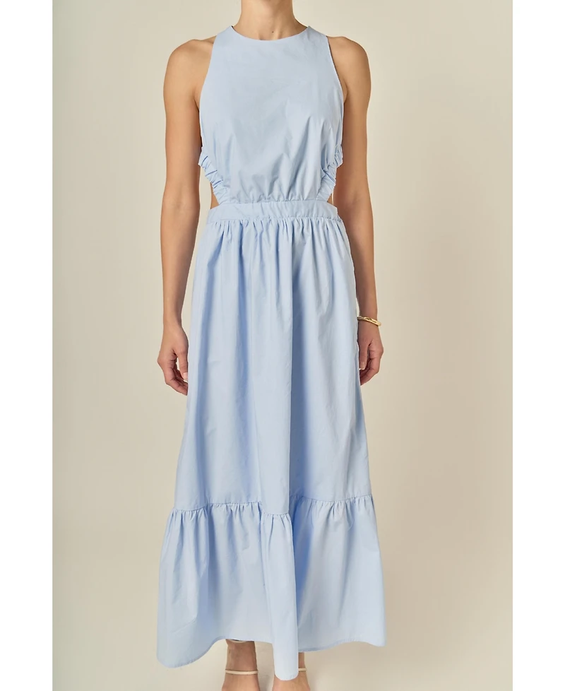 English Factory Women's Elastic Detail Sleeveless Dress