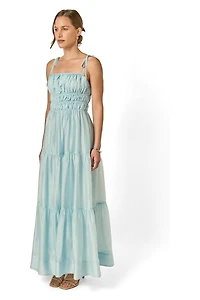 English Factory Women's Smocked Sleeveless Maxi Dress