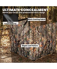 Outsunny Hunting Blind One-Way View Mesh 176" x 58.3", Camouflage