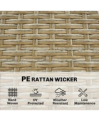 Outsunny Outdoor Bar Set, 3 Tier Height Patio Table and Chairs,
