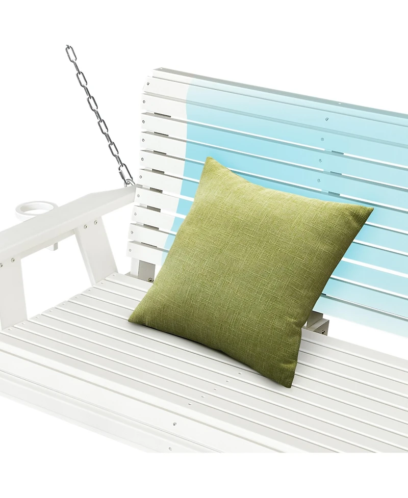 Mega Casa 2 Seater 4 Ft Hdpe Porch Swing with 18/8 Stainless Steel Bolts, Ergonomic Design, Ultra Weather-Resistant, for Outdoor Patio Garden Yard