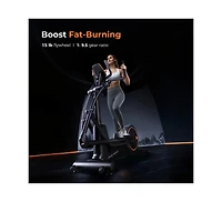 Glide Elliptical, 400 Lbs Capacity, Ultra Quiet Magnetic Drive with 16 Levels, 4-in-1 Modes and Bluetooth for Home Gym