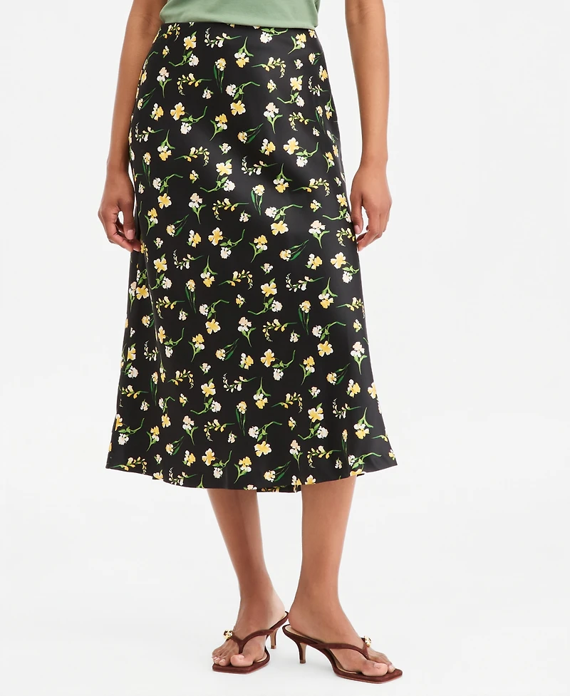 On 34th Women's Printed Midi Slip Skirt