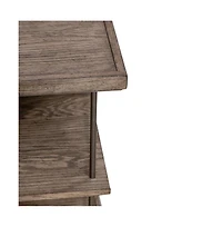Liberty Furniture Industries, Inc. City Scape Metal Accent Oak Wood Chair Side Table for Living Room