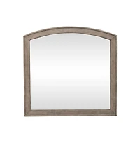 Liberty Furniture Industries, Inc. Arched Mirror with Dresser Mount 41" x 40"- Burnished Oak Wood Frame