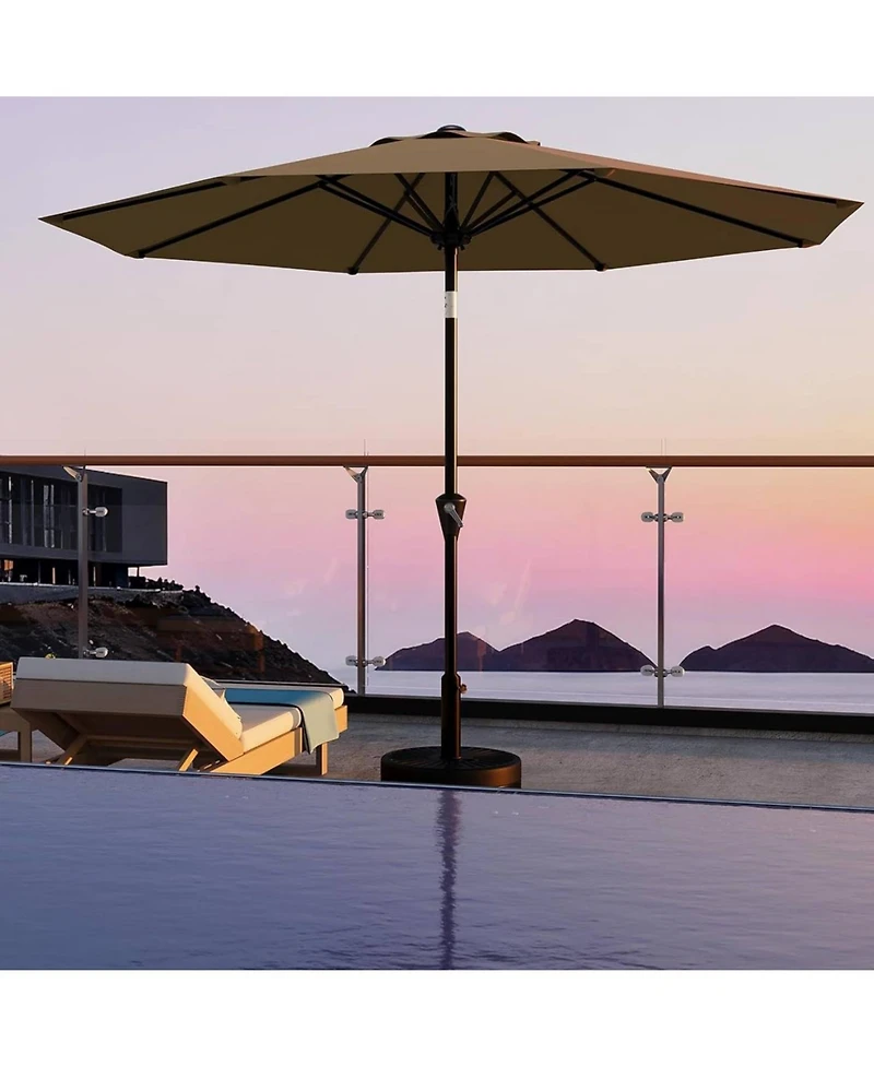 gaomon 9Feet Patio Umbrella with Smooth Crank Lift Uv Protection Waterproof for Pool, Deck, Yard, Garden (No Base)