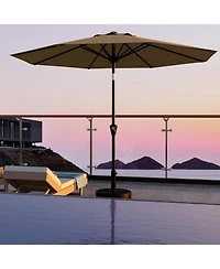 gaomon 9Feet Patio Umbrella with Smooth Crank Lift Uv Protection Waterproof for Pool, Deck, Yard, Garden (No Base)