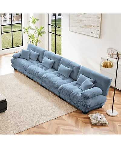 Streamdale Furniture 4-Seater Modular Chenille Sofa Couch for Living Room, Apartment, Office