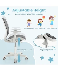 Slickblue Kids Adjustable Height Mesh Swivel Chair for Computer Desk and Study Room
