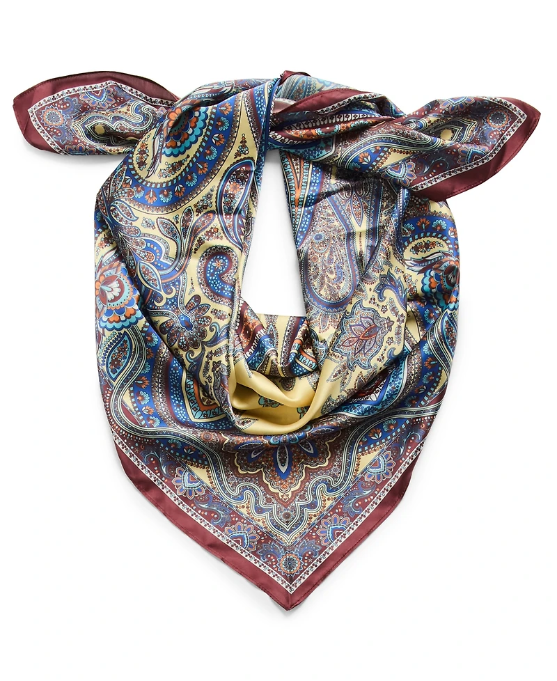 Steve Madden Vintage-Inspired Paisley Printed Square Scarf