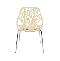 Modern Asbury Dining Chair w/ Chromed Legs, Set of 4