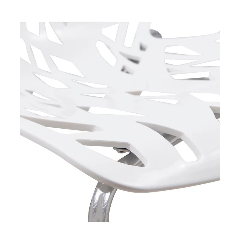LeisureMod Modern Asbury Dining Chair w/ Chromed Legs