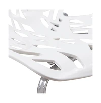 LeisureMod Modern Asbury Dining Chair w/ Chromed Legs