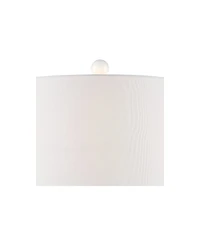 360 Lighting Jane Modern Double Gourd Table Lamps Set of 2 with Square Riser 26.5 Inches High Ceramic Drum Shade for Bedroom Living Room Bedside