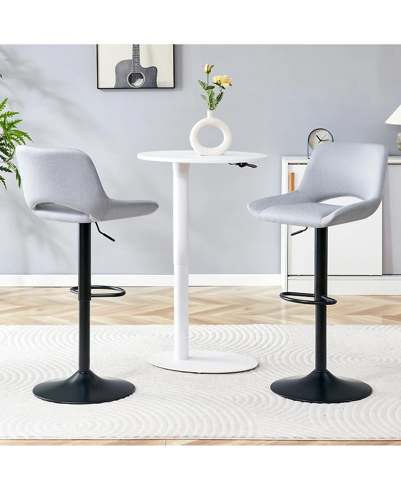 flynama Modern Swivel Adjustable Bar Stools Set of 2, 250 Lbs Capacity
