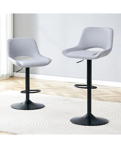 flynama Modern Swivel Adjustable Bar Stools Set of 2, 250 Lbs Capacity