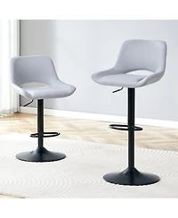 flynama Modern Swivel Adjustable Bar Stools Set of 2, 250 Lbs Capacity