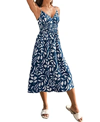 Cupshe Women's Sandy Getaway Tropical Midi Beach Dress