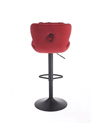 flynama Velvet Adjustable Swivel Bar Stools Set of 2, 300 Lbs Capacity