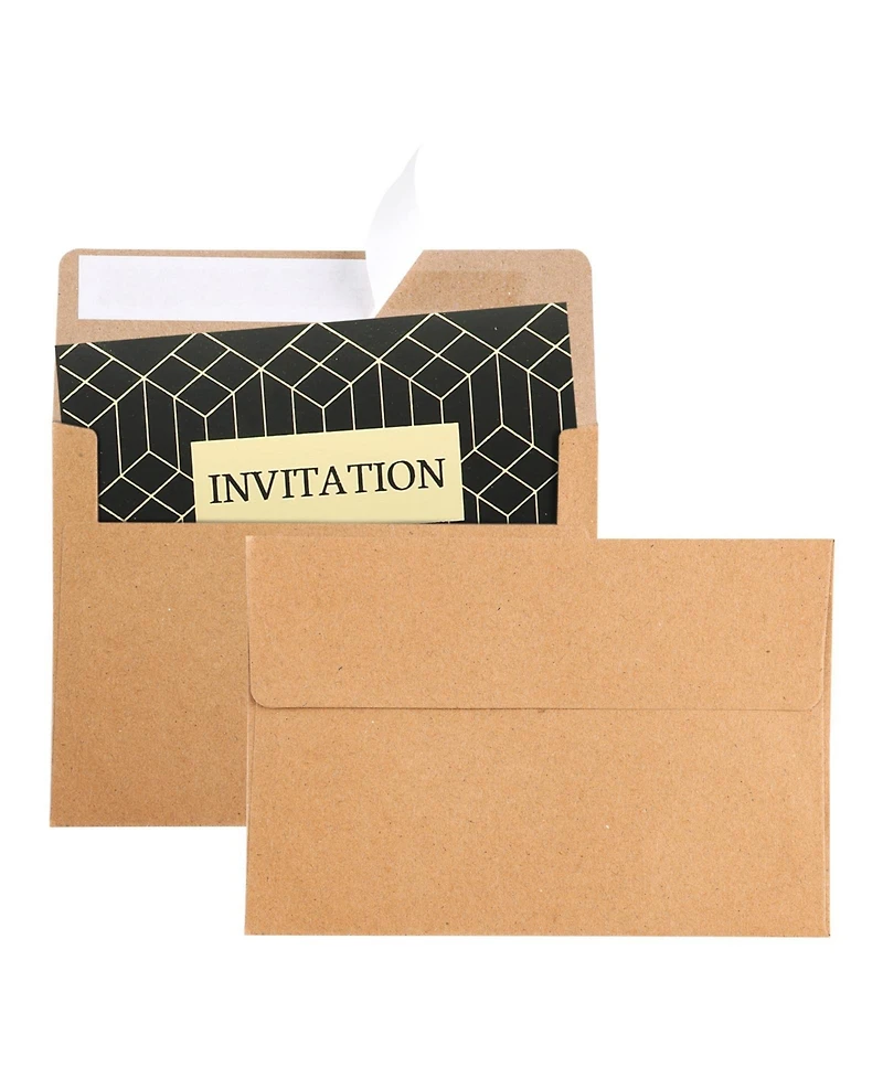 Gnuadz Kraft Envelopes Peel Press Wedding Invitation