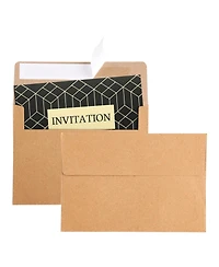 Gnuadz Kraft Envelopes Peel Press Wedding Invitation
