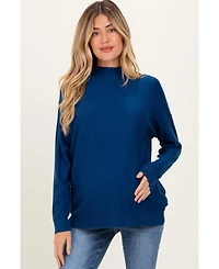 Pinkblush Maternity Mock Neck Exposed Seam Sweater