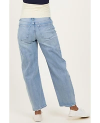 Pinkblush Maternity Distressed Barrel Leg Jeans