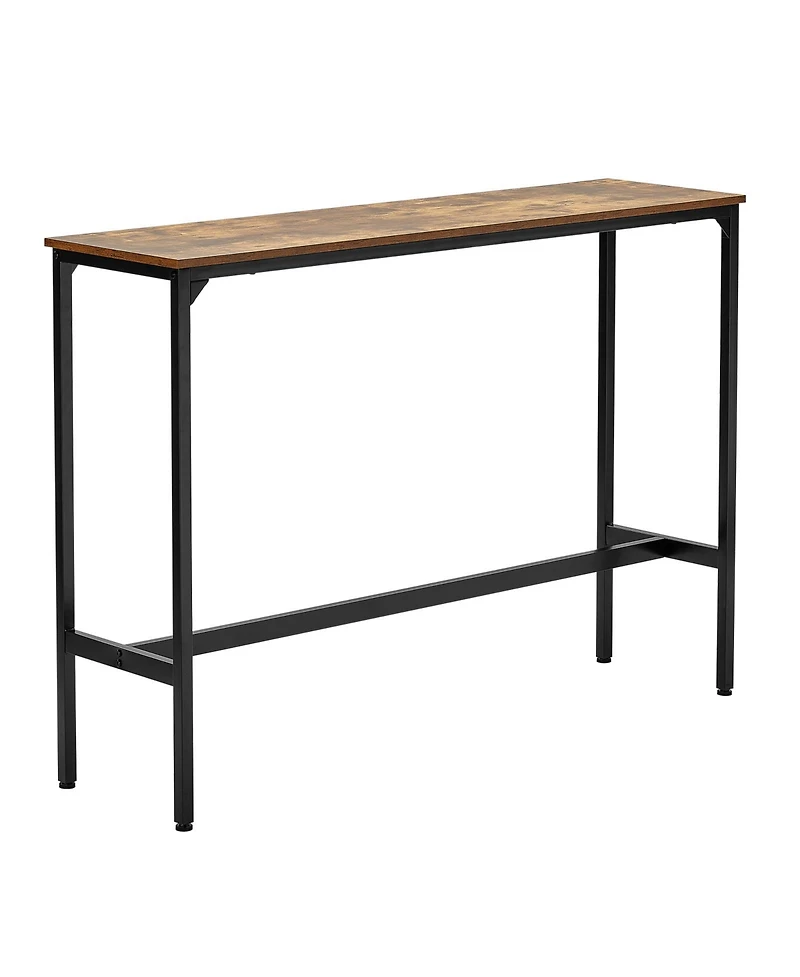 flynama 55x15x39" Modern Metal and Wood Pub Bar Table