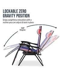 Best Choice Products Set of 2 Extra Wide Zero Gravity Lounge Chair Recliners w/ Cup Holder