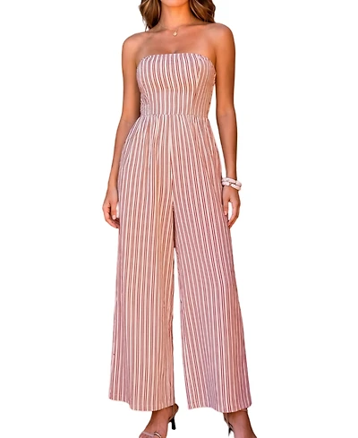 Cupshe Women's Summer the City Striped Jumpsuit